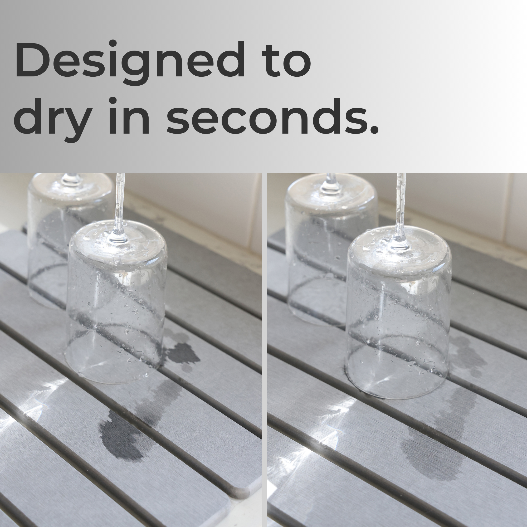 Stone Drying Dish Mat - Rollable