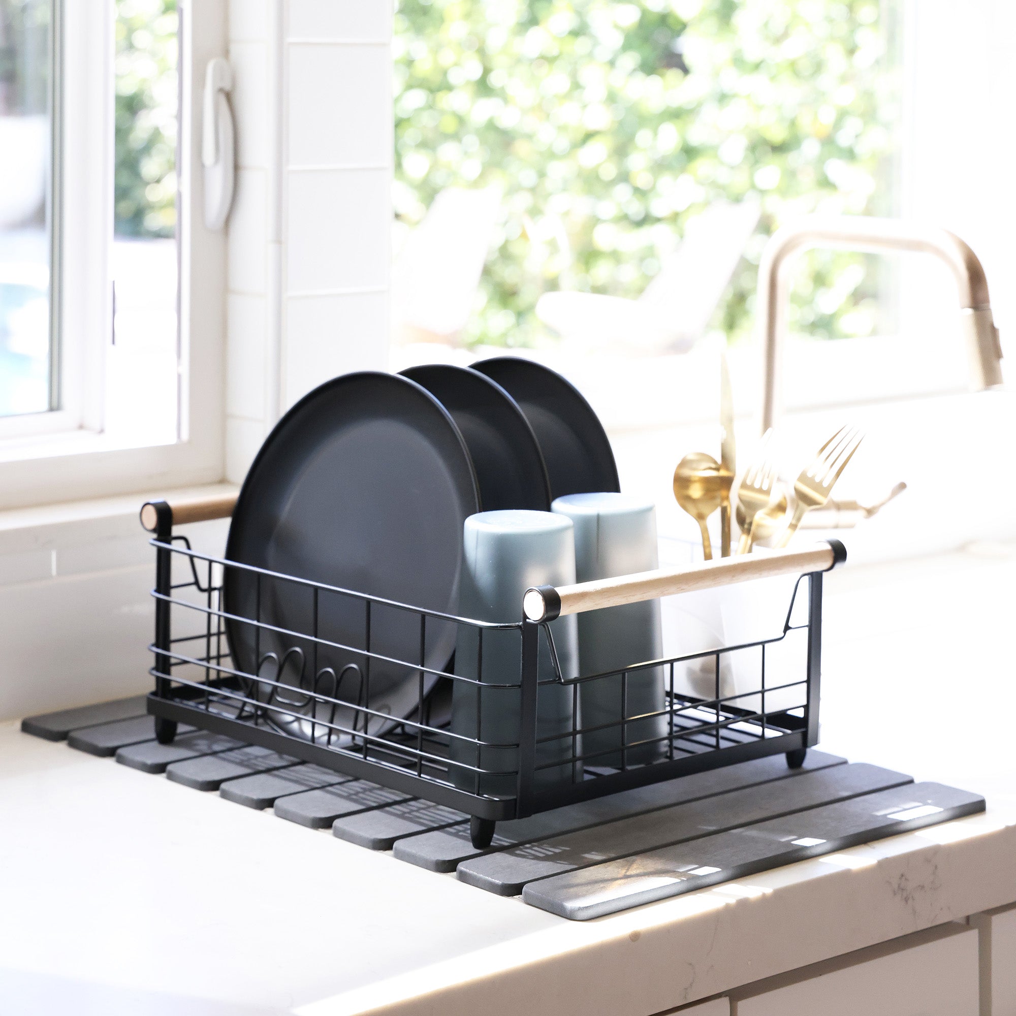 Stone Drying Dish Mat - Rollable